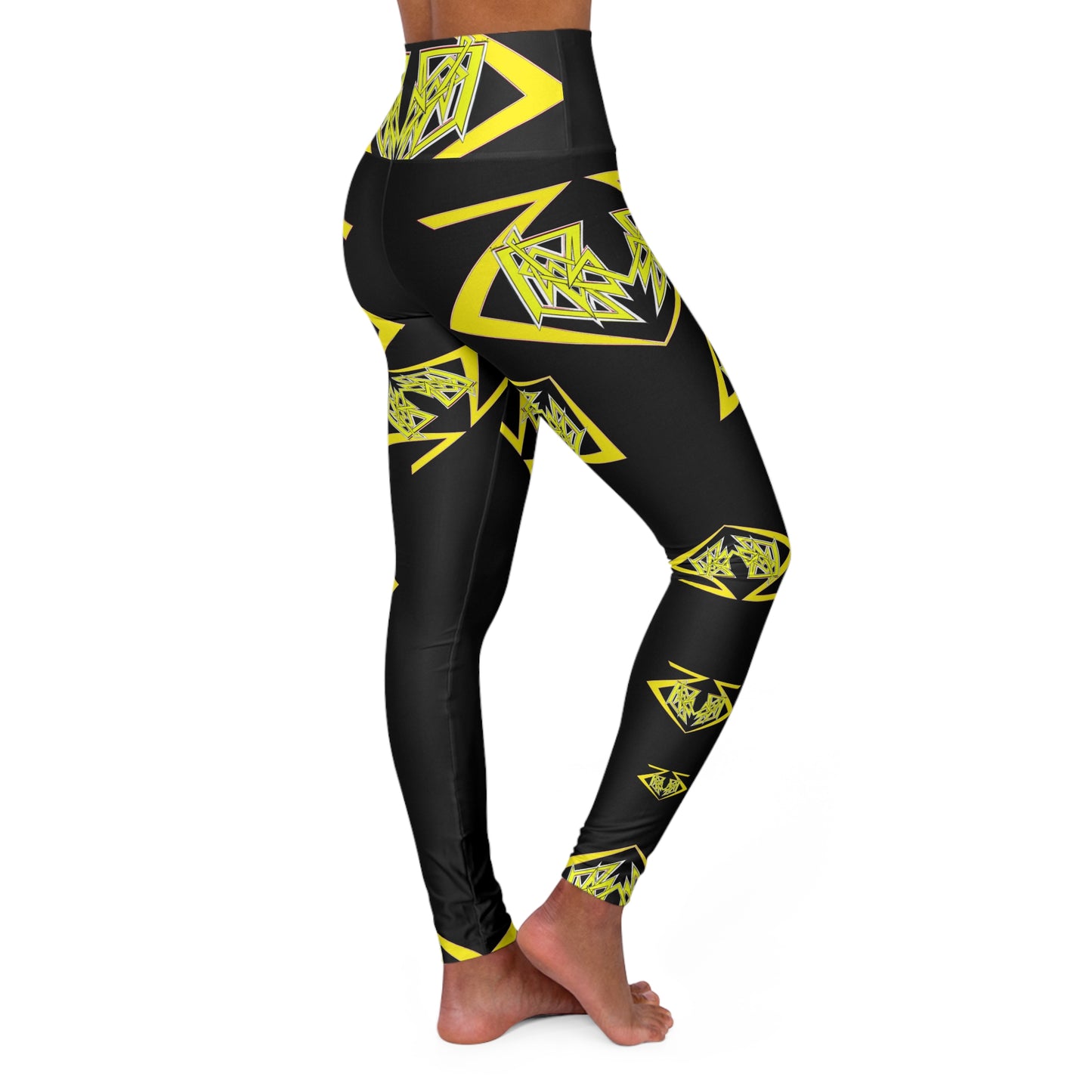 Bold Geometric High Waisted Yoga Leggings for Active Women