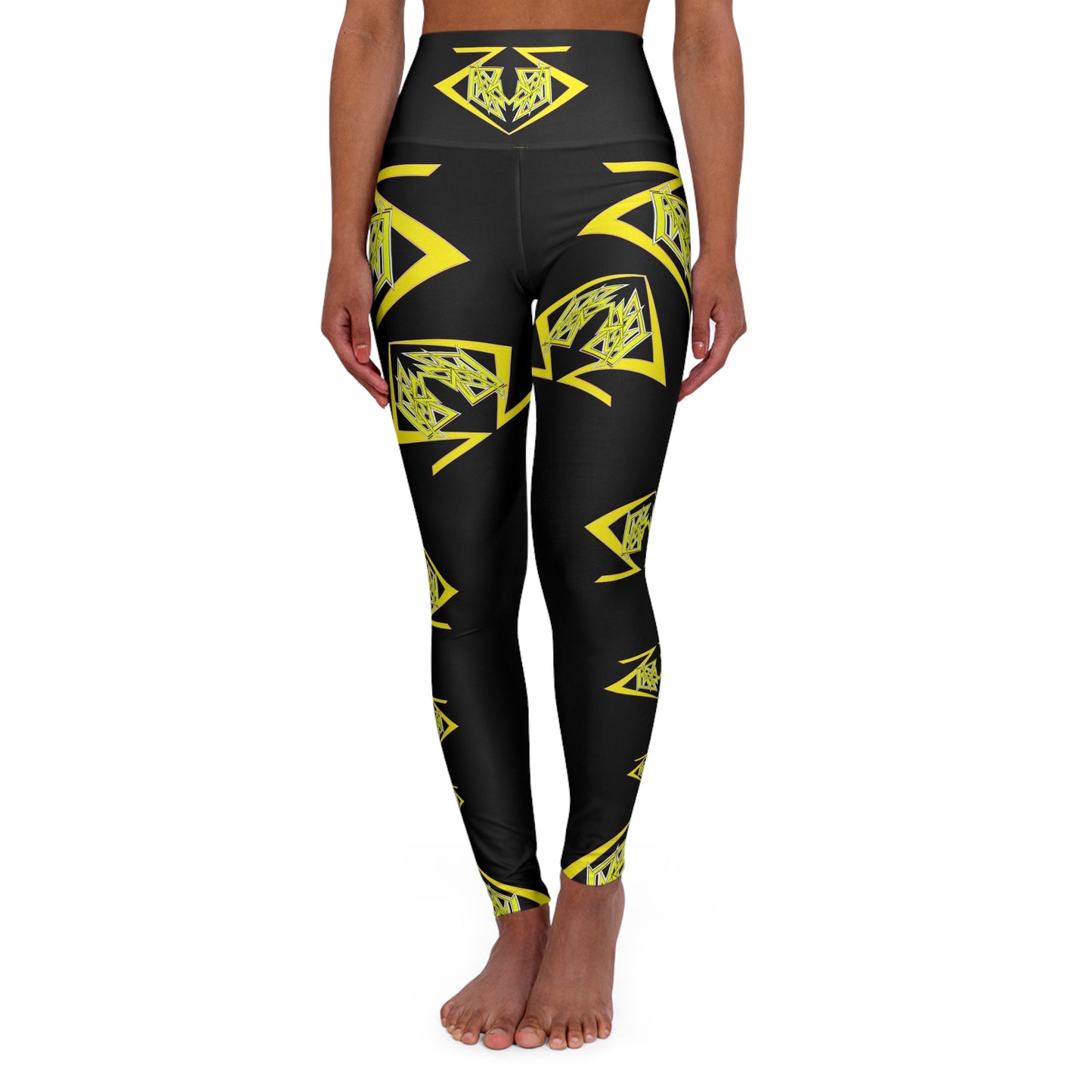 Bold Geometric High Waisted Yoga Leggings for Active Women