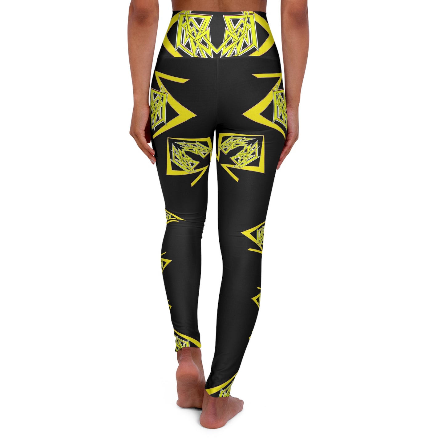 Bold Geometric High Waisted Yoga Leggings for Active Women